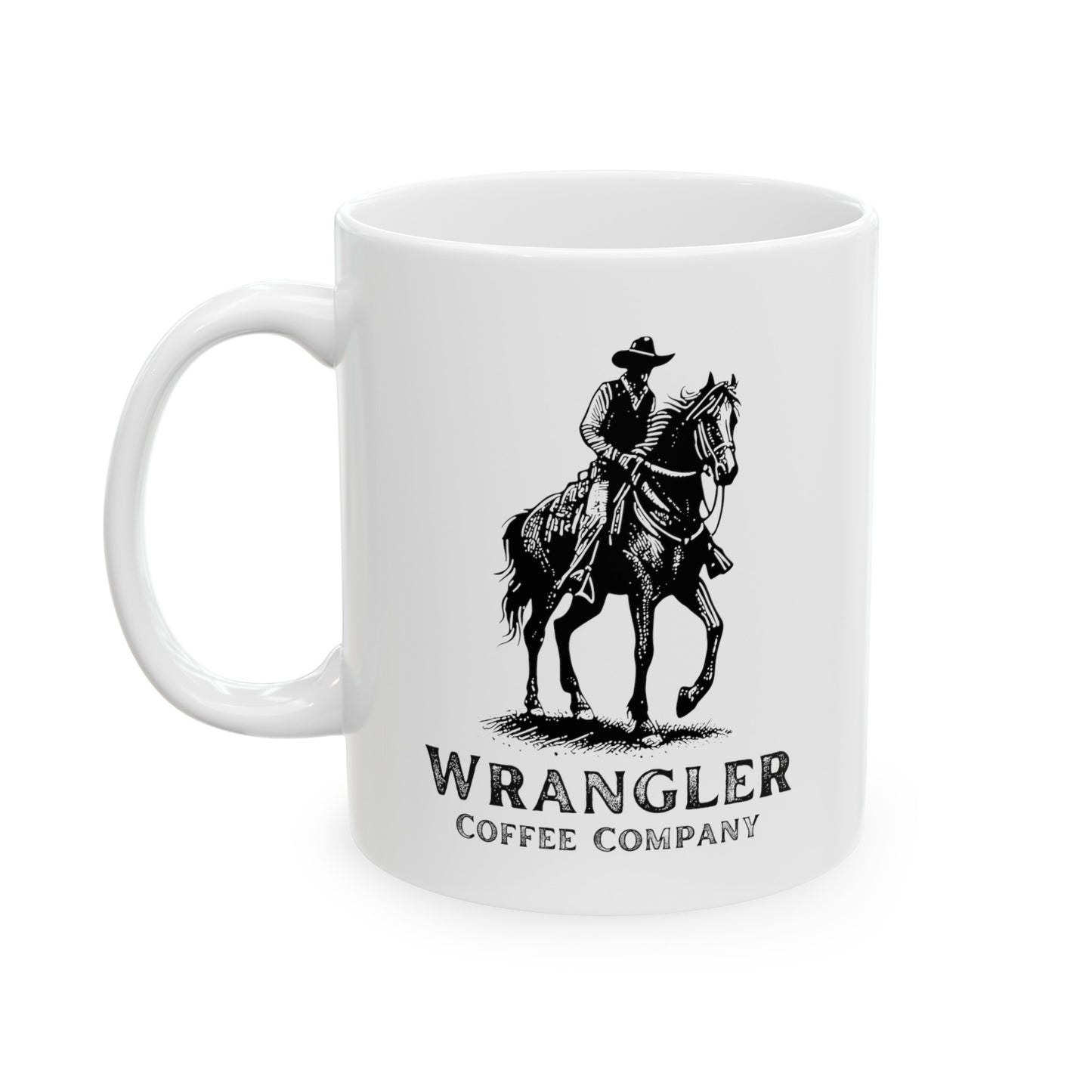 The Wrangler White Ceramic Mug