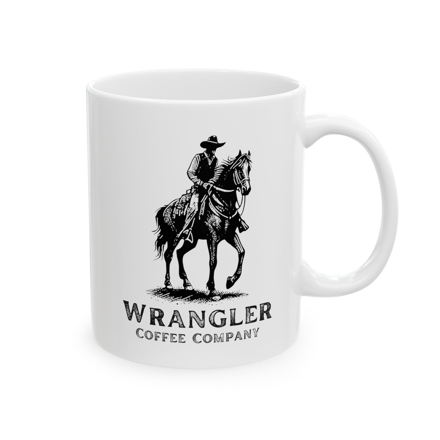 The Wrangler White Ceramic Mug