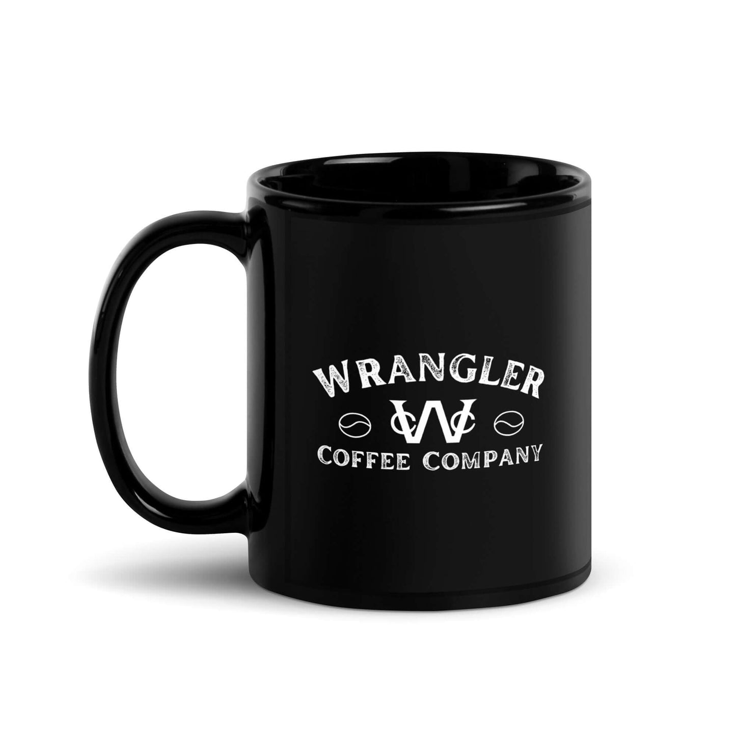 Wrangler Black Glossy Ceramic Mug