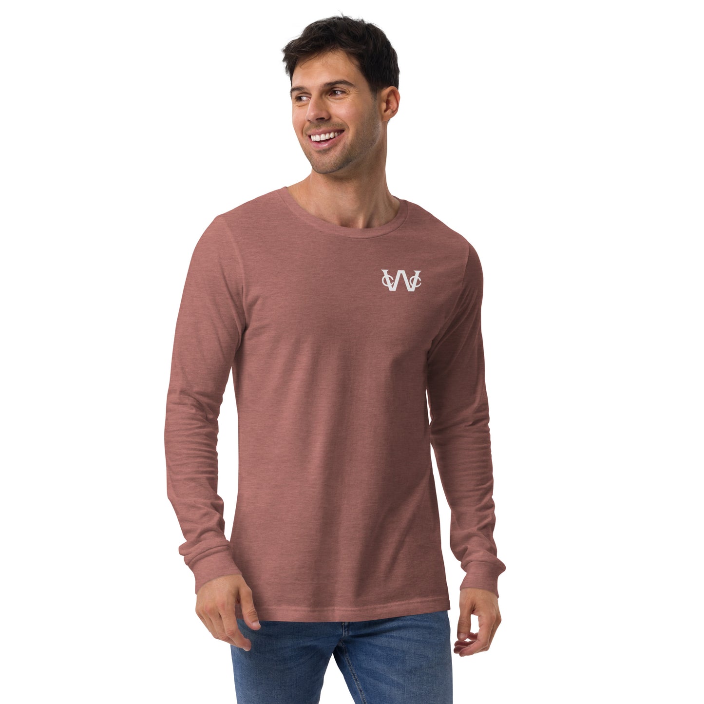 Men's Front & Back Printed Long Sleeve Tee