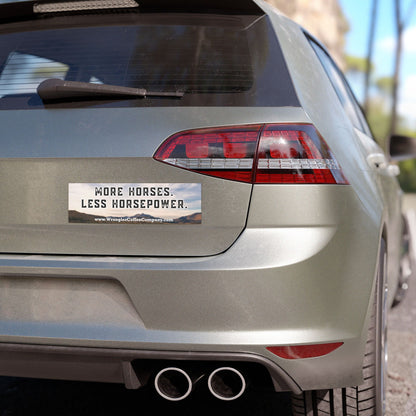 More Horses Less Horsepower Car Magnet