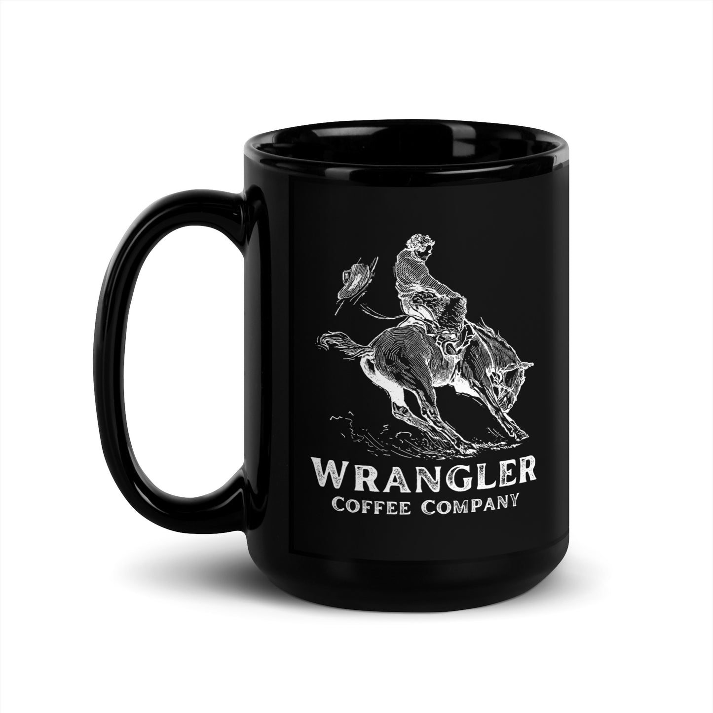 Slide'n Cowboy Black Glossy Mug
