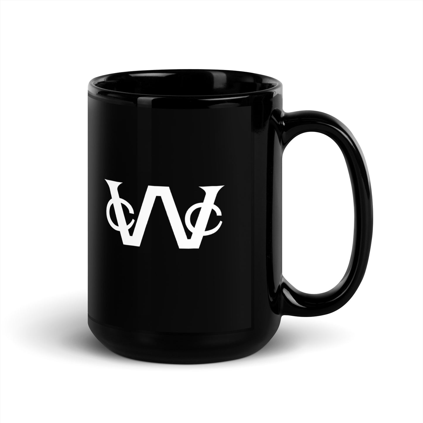 WCC Brand Black Glossy Ceramic Mug