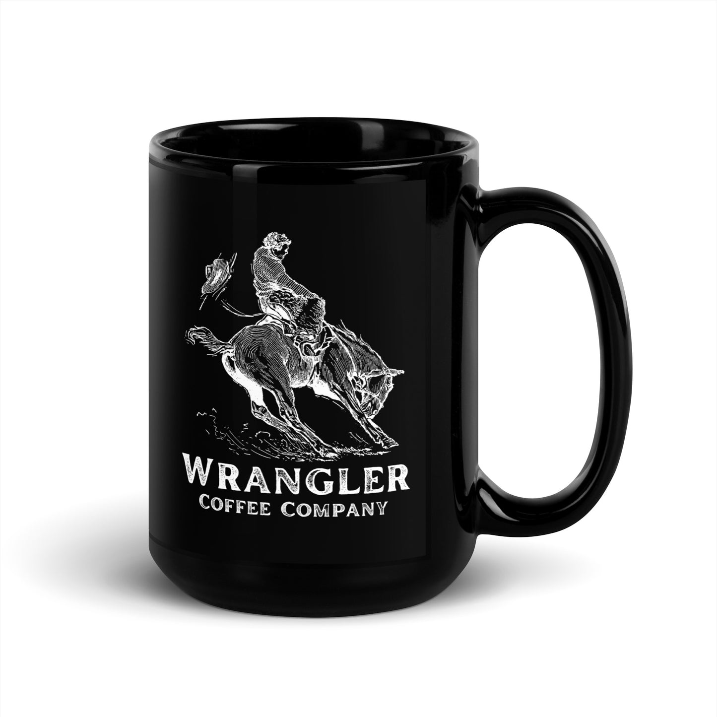 Slide'n Cowboy Black Glossy Mug