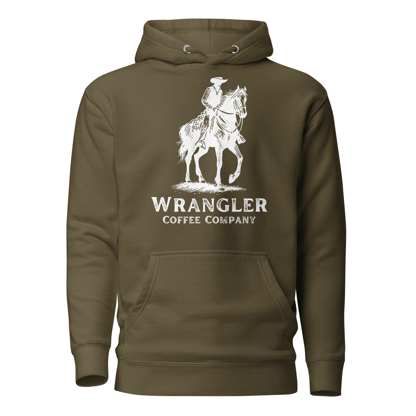 The Wrangler Hoodie - Army Front